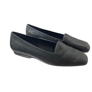 Partners loafer women black square toe size 10